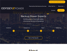 Tablet Screenshot of odysseypower.com